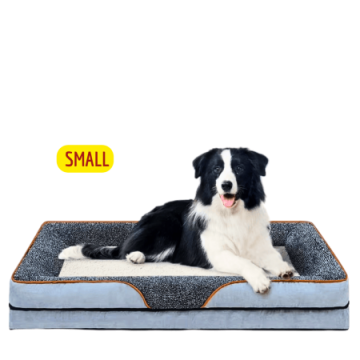Lavish Pets Bed Plush Mattress Grey White (Small)
